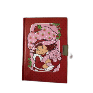 Strawberry Shortcake Lock Diary Journal w/ Key Red Polka Dot Notebook NEW
